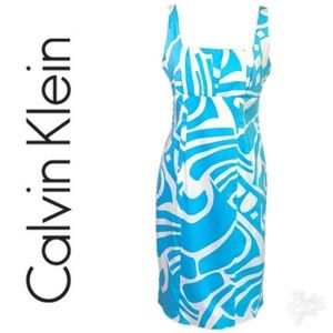 Caliber Klein Print Sheath Dress Size 8